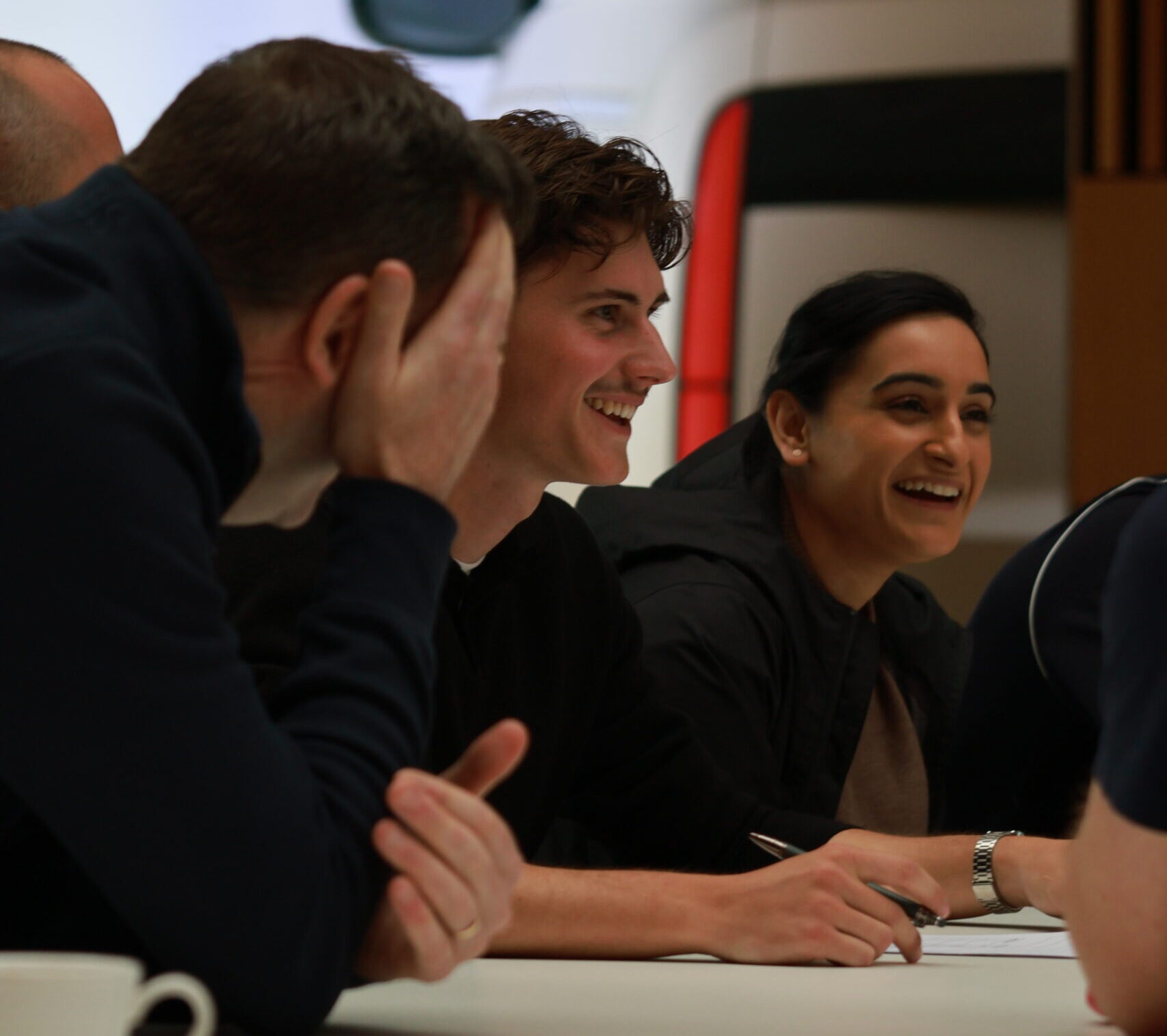 Leadership team completing pit wall strategy session during r.a.c.e corporate away day